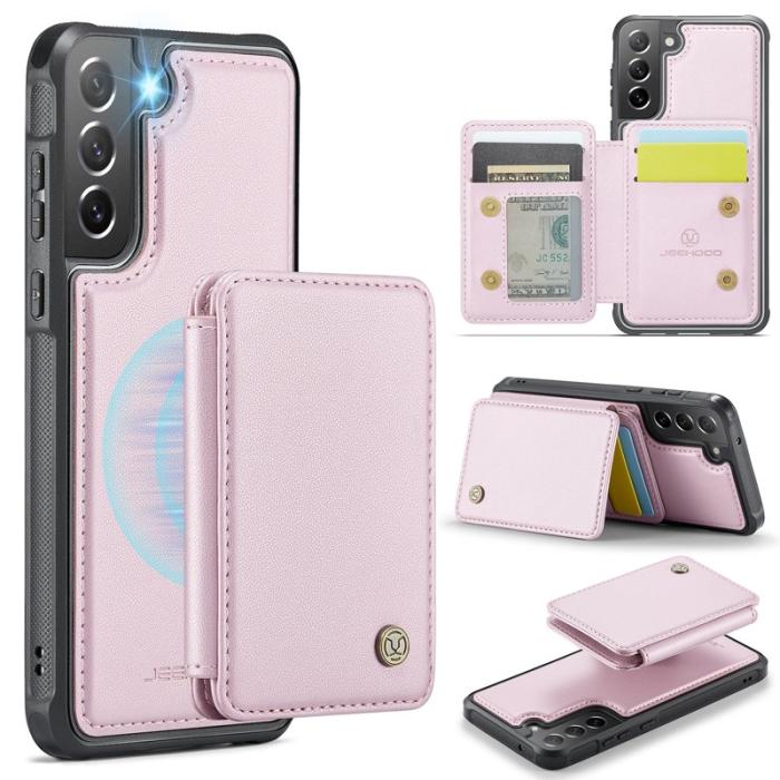 JEEHOOD - JEEHOOD J05 Fodral för Samsung Galaxy S21 FE 5G Konstläder Rosa