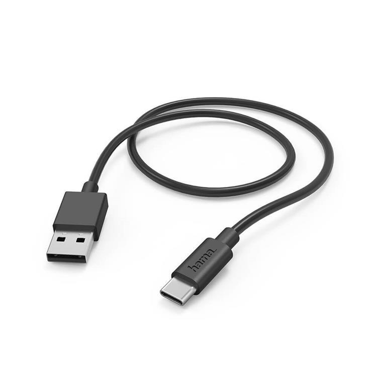 HAMA USB-C till USB-A kabel 1m - Svart | 3541 | AlltMobil