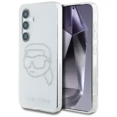 KARL LAGERFELD - Karl Lagerfeld Galaxy S25 Mobilskal Rhinestones Karl Head Logo - Transparent