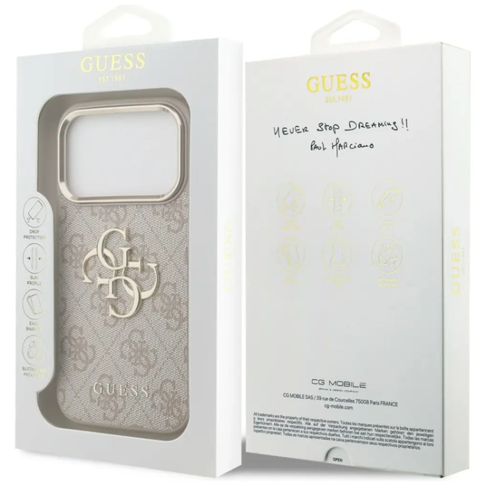 Guess - Guess Mobilskal för iPhone 18 Pro Max Big Logo - Rosa