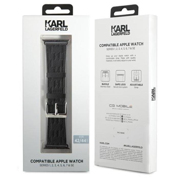 KARL LAGERFELD - Karl Lagerfeld Apple Watch (42/44/45/49mm) Armband Saffiano Monogram