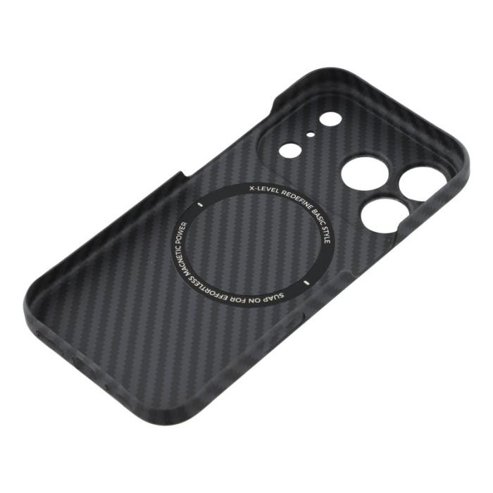 X-Level - X-LEVEL Mobilskal till iPhone 17 Pro Magnetiskt Kolfiber Ultra-Tunn Svart