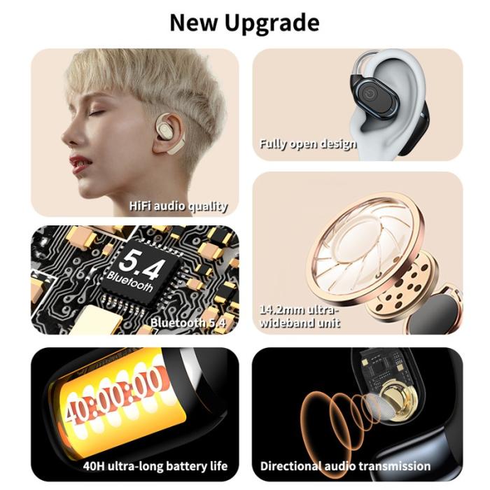 XUNDD - XUNDD W004 Öronhörlurar Bluetooth Öppen Design Beige