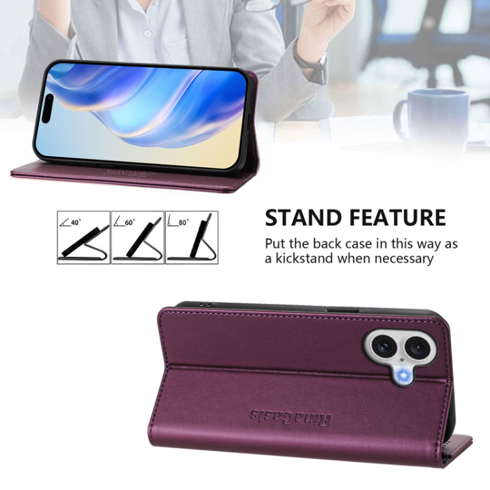 RINACASIS - RINACASIS iPhone 17 Plånboksfodral RC01 RFID - Violett