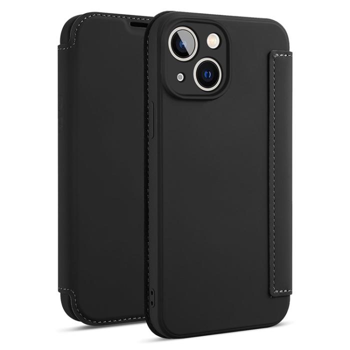 OEM - iPhone 14 Plus Plånboksfodral Liquid Silicone - Svart