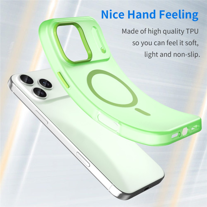 A-One Brand - iPhone 17 Pro Mobilskal MagSafe Slim Matte Translucent - Grön