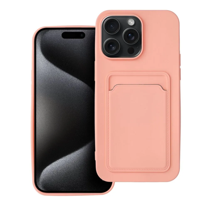 OEM - iPhone 15 Pro Max Mobilskal Korthållare - Rosa
