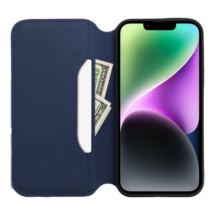 OEM - Galaxy S25 Plånboksfodral Dual Pocket - Marinblå