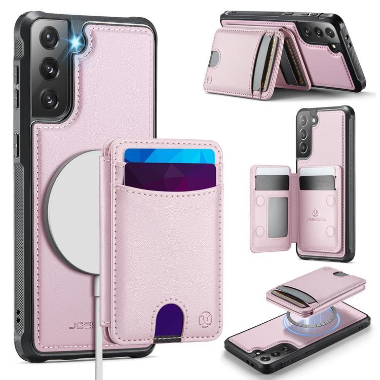 JEEHOOD Samsung Galaxy S21 5G Fodral KonstLäder - Rosa | 2353 | AlltMobil
