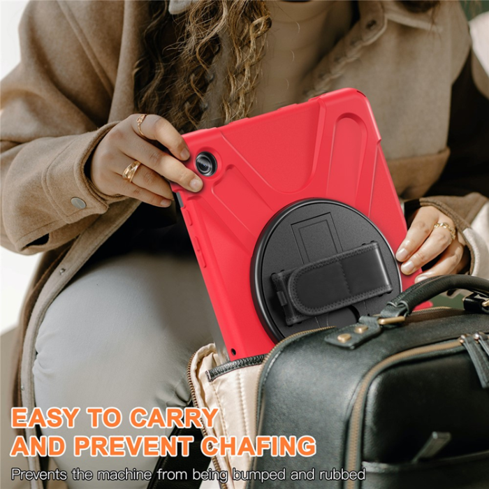 A-One Brand - Galaxy Tab A9 Plus Mobilskal Silikon Rotary Kickstand