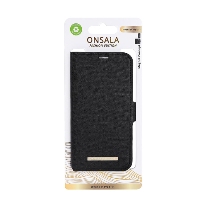 Onsala - ONSALA iPhone 14 Pro Plånboksfodral Midnight - Svart