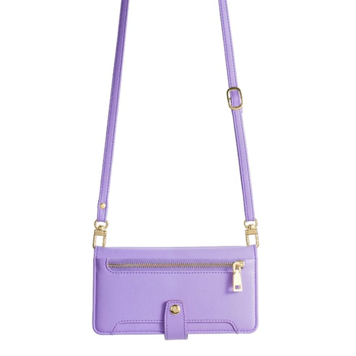 A-One Brand - Galaxy S24 Konstläder Plånboksfodral med 2 Rem - Lila