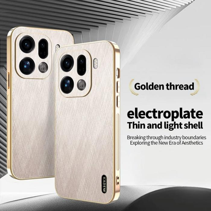 KADEM - KADEM Oppo Find X9 Pro 5G Fodral KonstLäder - Guld