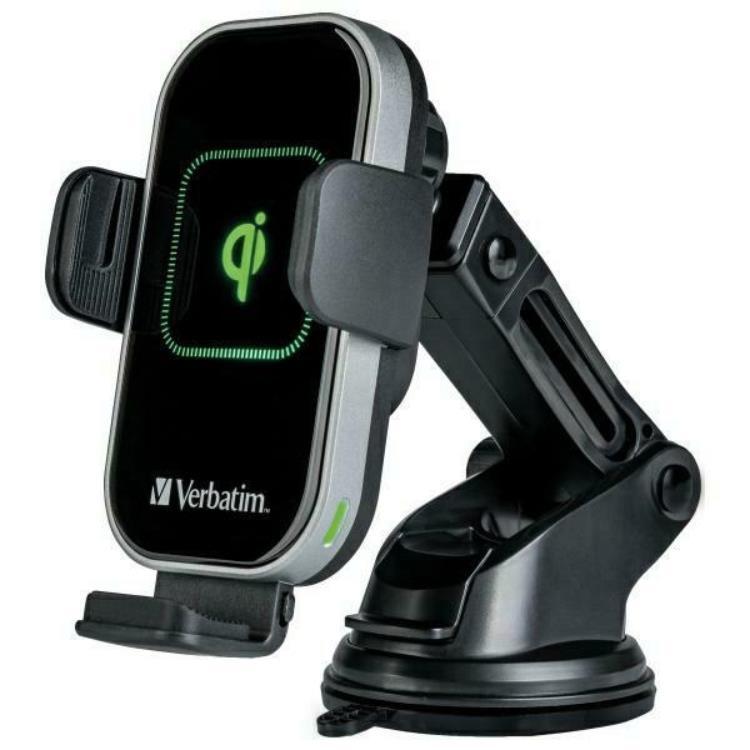 Verbatim Qi Bilhållare med 15W Trådlös Laddning FWC-02 - Svart | 505295 | AlltMobil