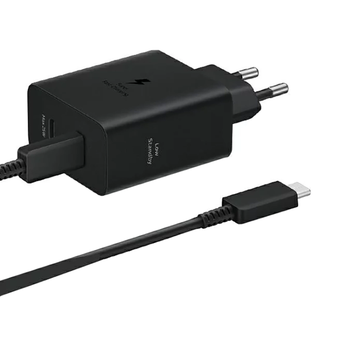 Samsung - Samsung Väggladdare 2x USB-C 50w - Svart