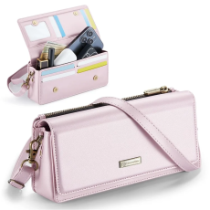 Caseme - CASEME Crossbody Väska RFID Blocking Me30 Max Läder - Rosa