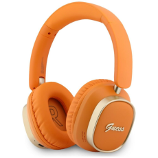 Guess - Guess On-Ear H&ouml;rlurar Bluetooth ENC Rectangle Metal Script - Orange