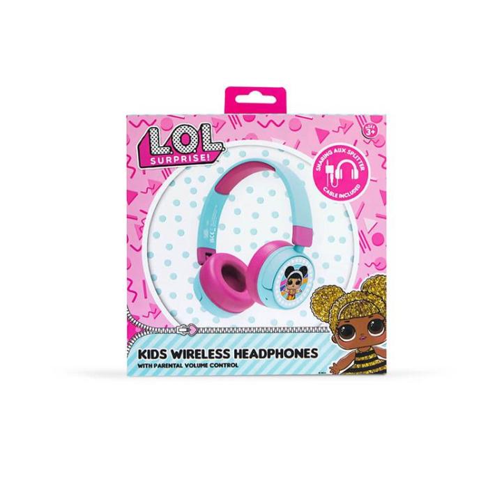 LOL - LOL Junior On-Ear Trådlösa Hörlurar - Rosa/Blå