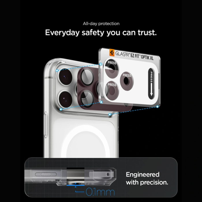 Spigen - Spigen Härdat Glas Kameralinsskydd För iPhone 18 Pro Max EZ Fit Optik Pro XL
