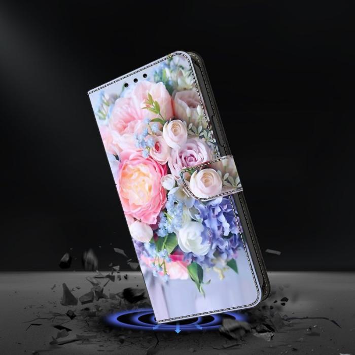 OEM - Samsung Galaxy S26 Plånboksfodral Magnetisk Stängning Konstläder Färgglad Blomma