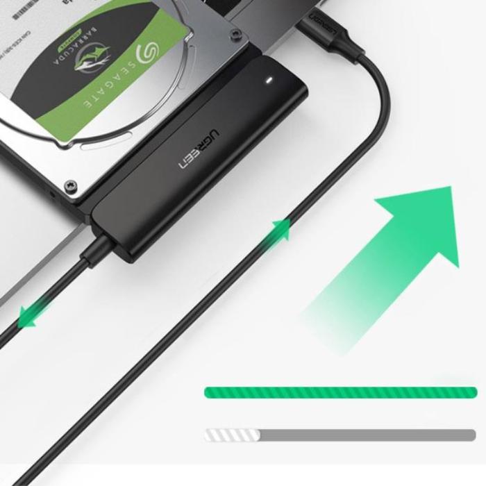 Ugreen - Ugreen Adapter 2.5'' SATA III HDD SSD USB-C 3.2 - Svart