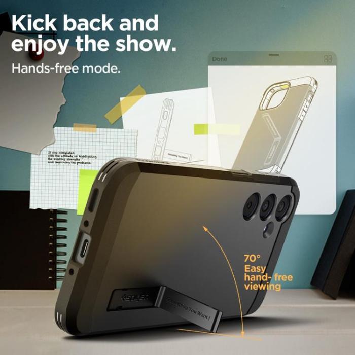 Spigen - Spigen Galaxy A35 5G Mobilskal Tough Armor - Svart