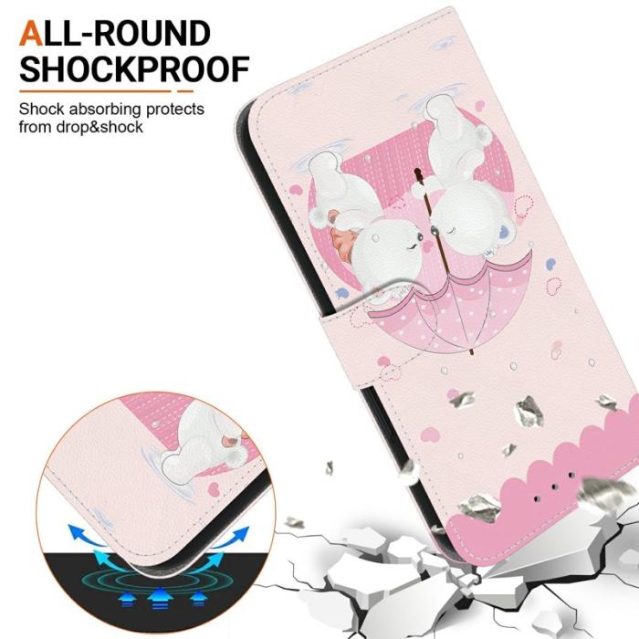 OEM - Samsung Galaxy S26 / S26 Pro Plånboksfodral Konstläder - Tecknad Par Björn