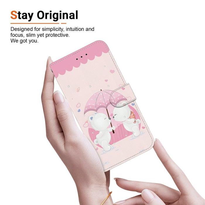 OEM - Samsung Galaxy S26 / S26 Pro Plånboksfodral Konstläder - Tecknad Par Björn