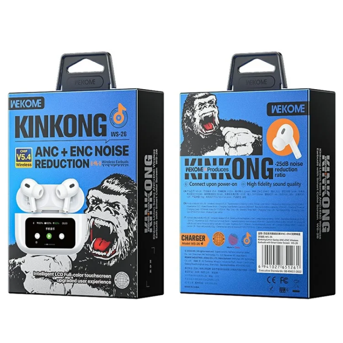 WEKOME - WEKOME In-Ear Hörlurar Bluetooth ANC ENC Kinkong-Linton - Vit