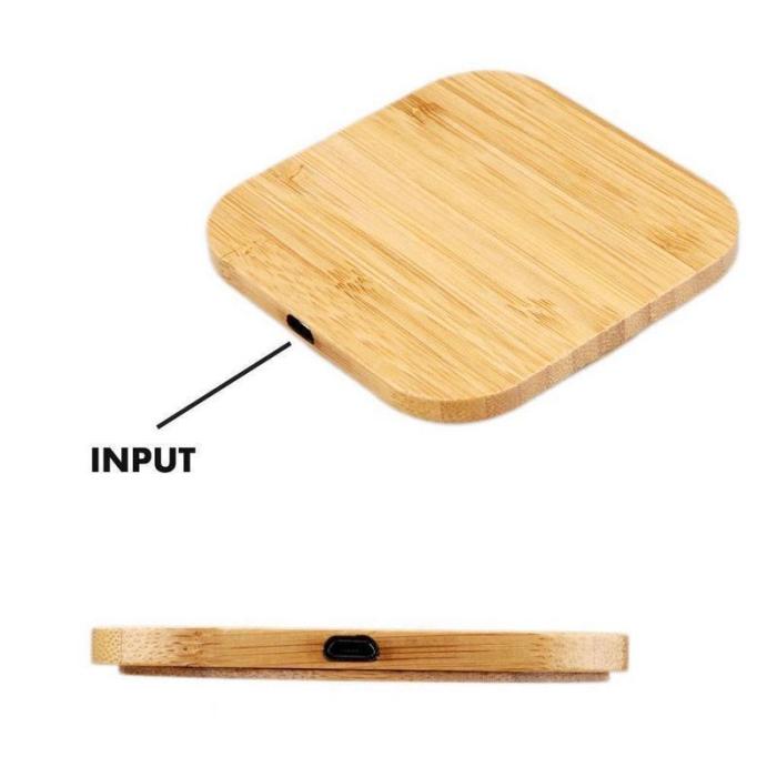 A-One Brand - Wooden QI Trådlös Laddare - Square