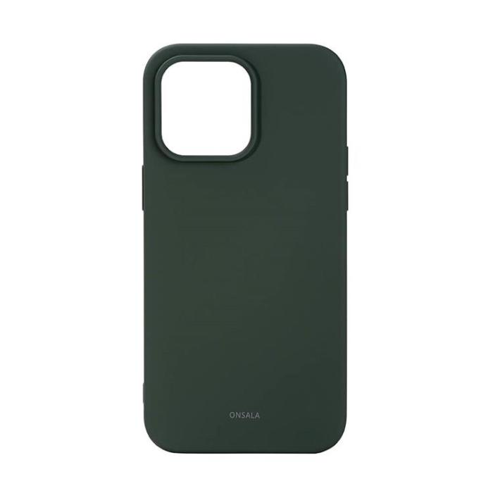 Onsala - ONSALA iPhone 14 Pro Skal Silikon Chalk - Olivgrön