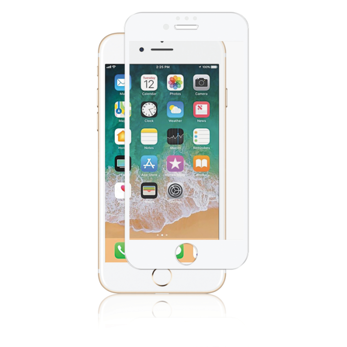 UTGATT1 - Panzer - Curved Silicate Glass iPhone 8/7 - Vit