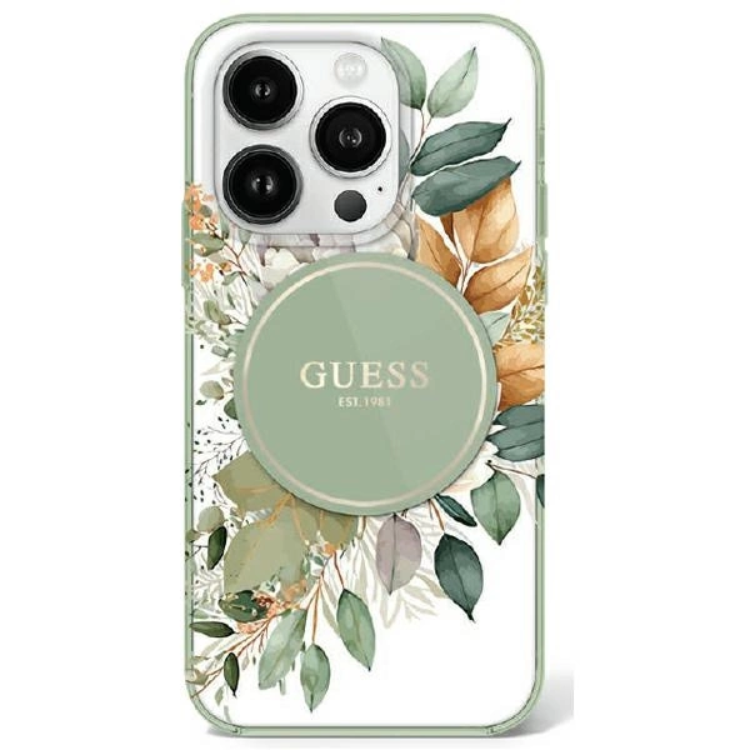 Guess iPhone 16 Pro Mobilskal MagSafe IML Flower & Tonal Circle | 2353 | AlltMobil