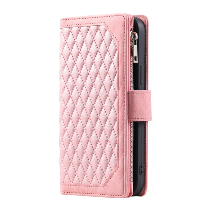OEM - Galaxy S23 Plus Plånboksfodral Rhombus - Rosa