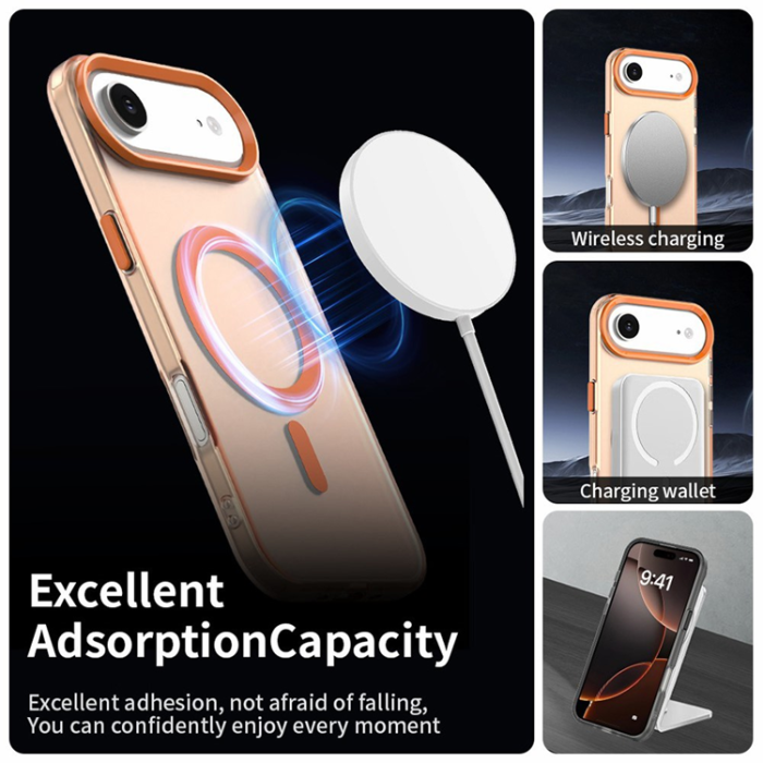 A-One Brand - iPhone 17 Air Mobilskal MagSafe Anti Drop Hybrid - Orange