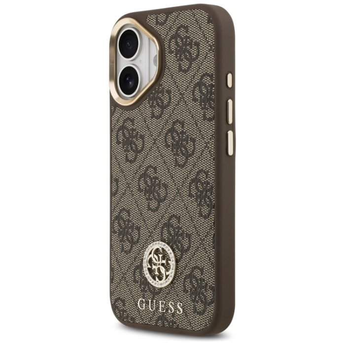 Guess - Guess iPhone 17 Mobilskal Magsafe Strass Logo - Brun