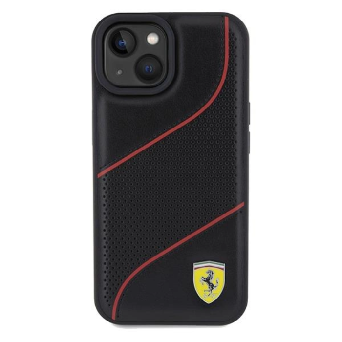 KARL LAGERFELD - Ferrari iPhone 15/14/13 Mobilskal Perforated Waves Metal Logo