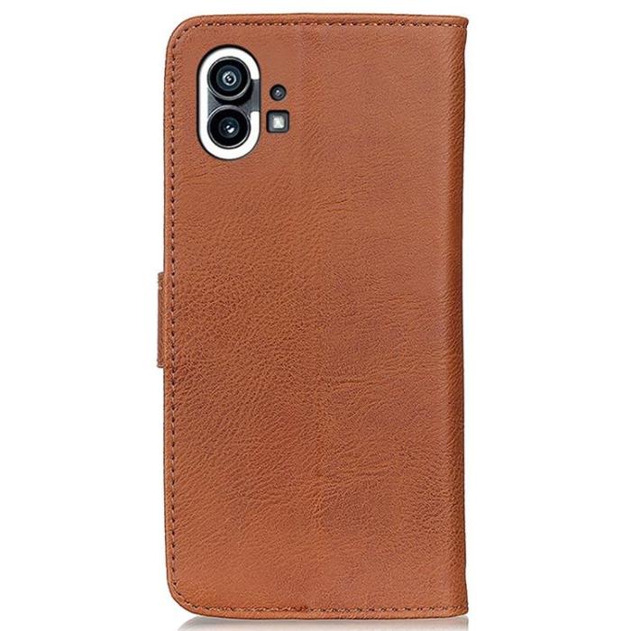 KHAZNEH - KHAZNEH Nothing Phone 1 Plånboksfodral Folio Flip - Brun