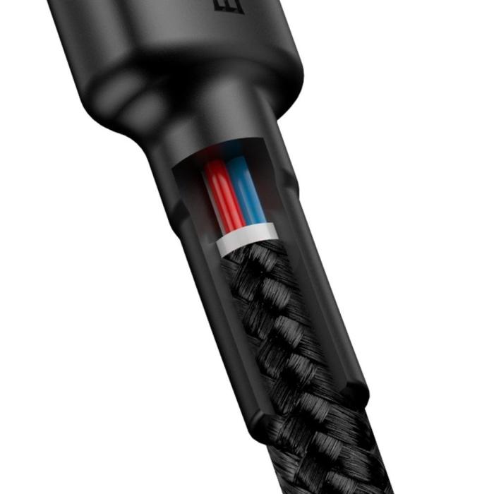 UTGATT5 - BASEUS Pd60W / Qc3.0 USB-C 60W Cable 200 cm Grå / Svart