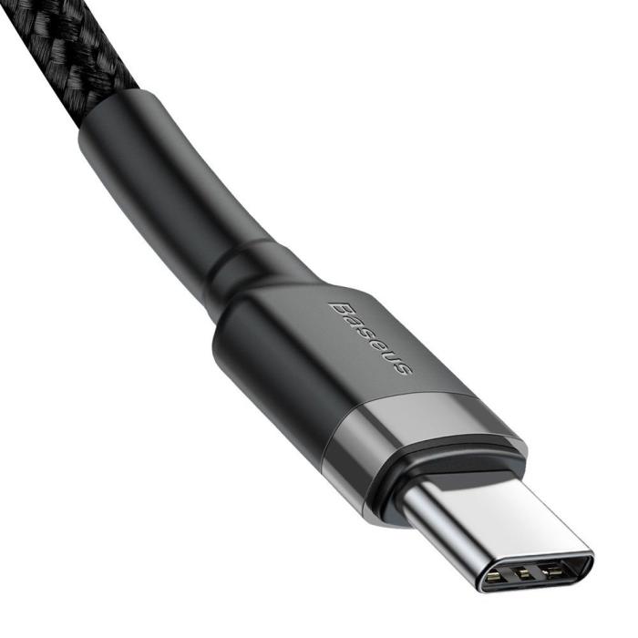 UTGATT5 - BASEUS Pd60W / Qc3.0 USB-C 60W Cable 200 cm Grå / Svart