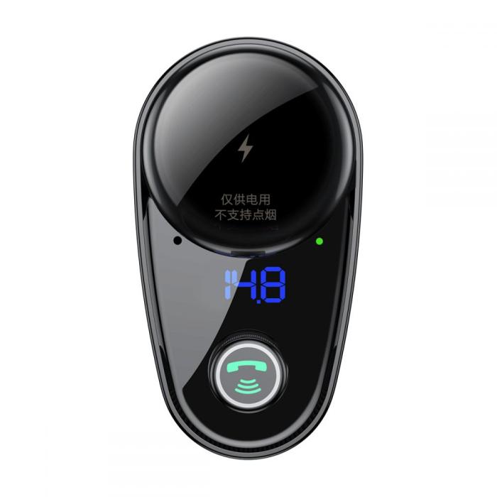 UTGATT5 - BASEUS S06 2-Port Usb Billaddare + Sändare Fm Svart