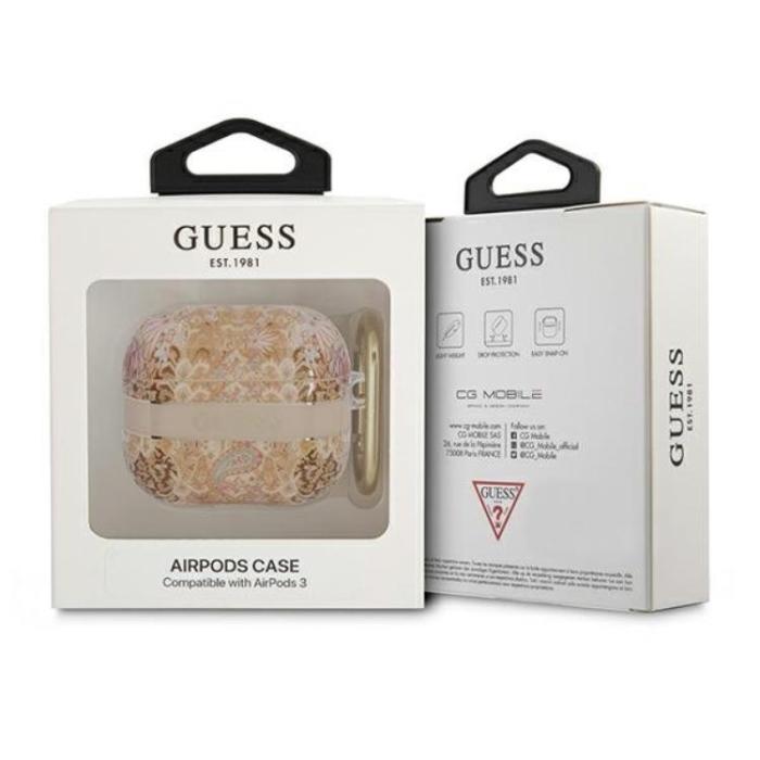 Guess - Guess AirPods 3 Skal Paisley Strap Collection - Guld