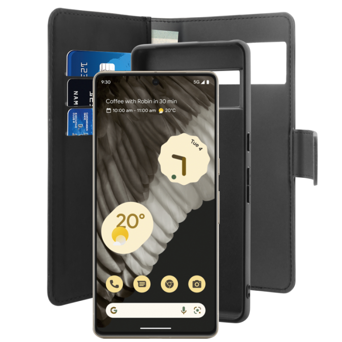 UTGATT1 - Puro Google Pixel 7 Pro Plånboksfodral Detachable - Svart