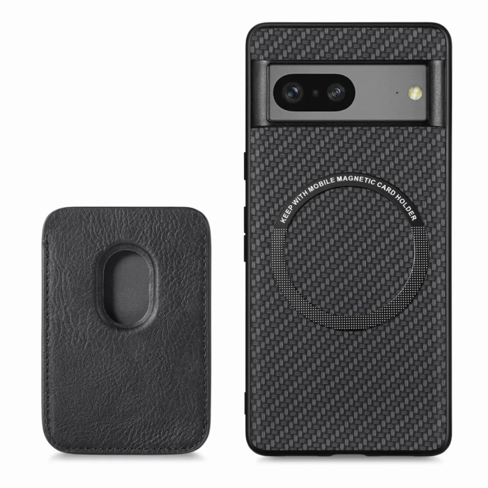 Taltech - Google Pixel 7A Mobilskal Korthållare Detachable - Svart