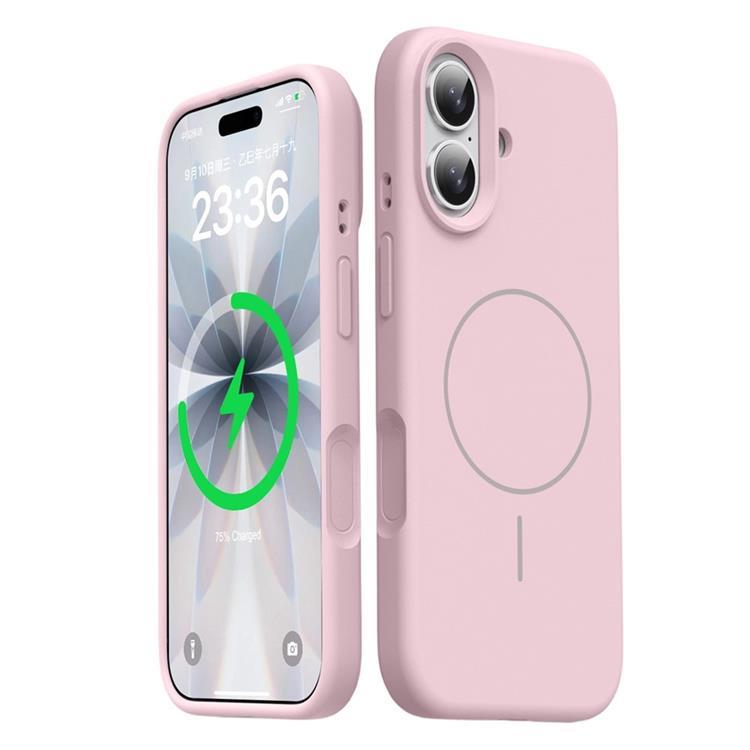 iPhone 17 Mobilskal MagSafe Liquid Silikon - Rosa (Rosa) | 2353 | AlltMobil