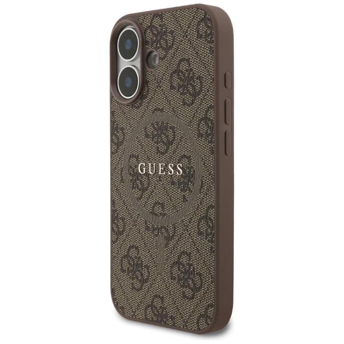 Guess - Guess iPhone 17 Mobilskal MagSafe 4G Ring Classic Logo - Brun
