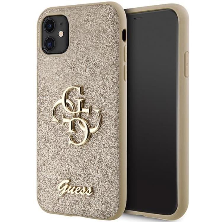 Guess iPhone 11/XR Mobilskal Glitter Script Big 4G - Svart | 2353 | AlltMobil