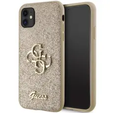 Guess - Guess Mobilskal till iPhone 11/XR Glitter Script Big 4G - Svart