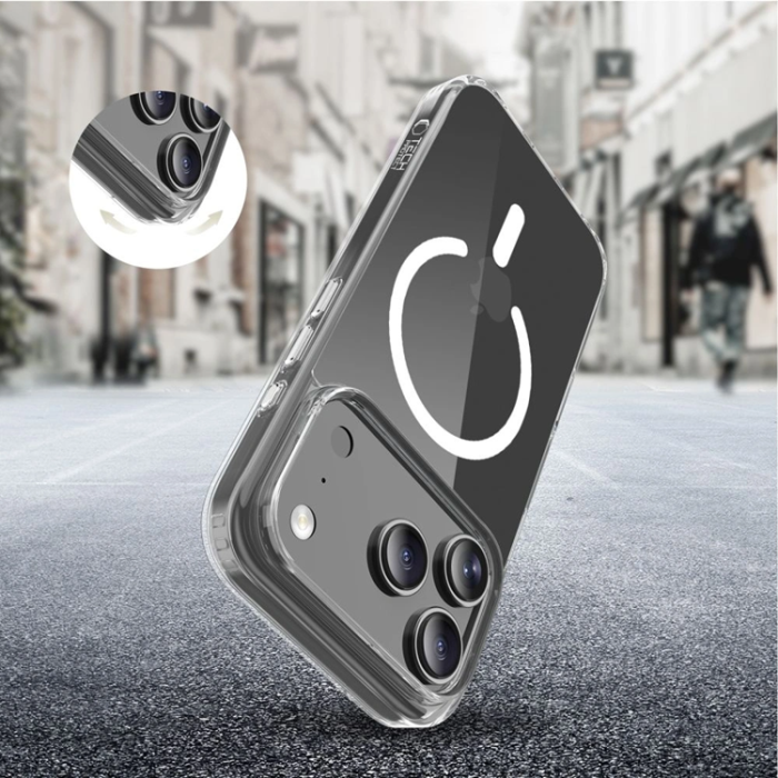 Tech-Protect - Tech-Protect iPhone 17 Pro Mobilskal Magsafe Flexair Hybrid - Clear