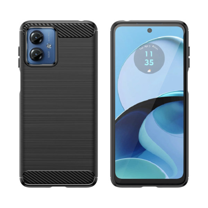 UTGATT1 - Motorola G14 Mobilskal Carbon silicone - Svart